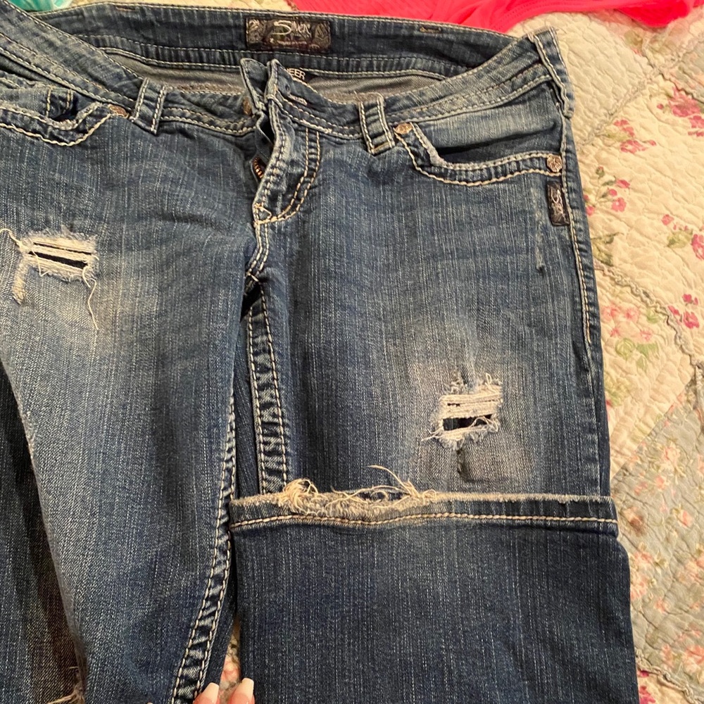 Silver low rose jeans